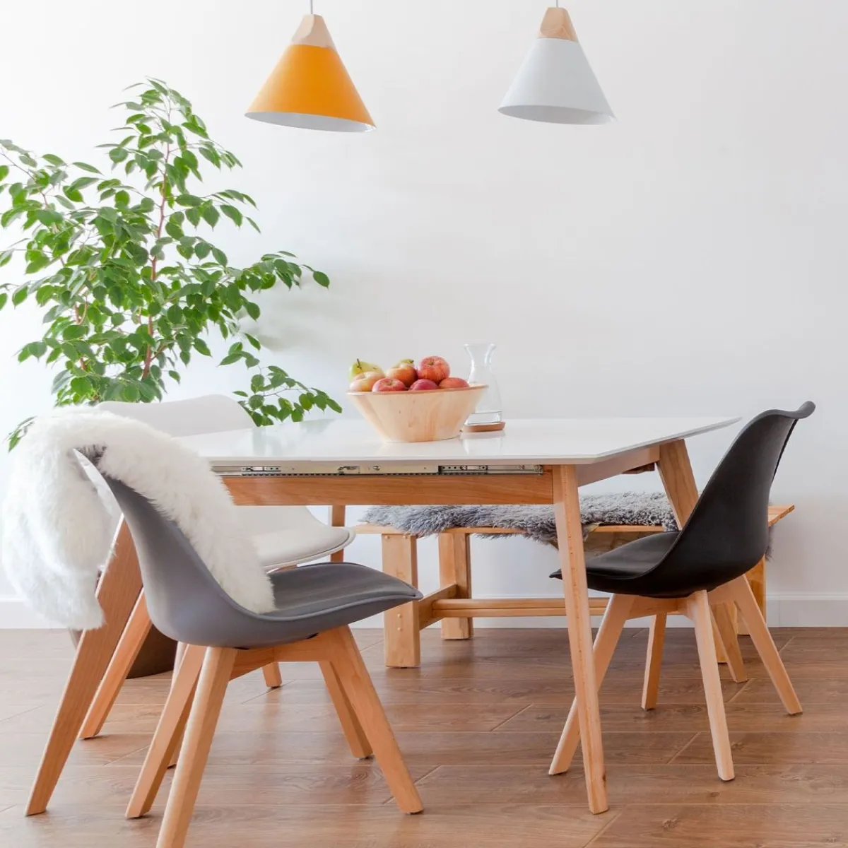 HOMLA Krzeslo Fisco Biale 48X56X82 Cm