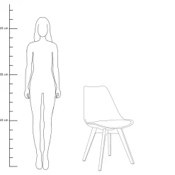 HOMLA Krzeslo Fisco Biale 48X56X82 Cm