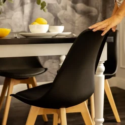 HOMLA Krzeslo Fisco Czarne 48X56X82 Cm