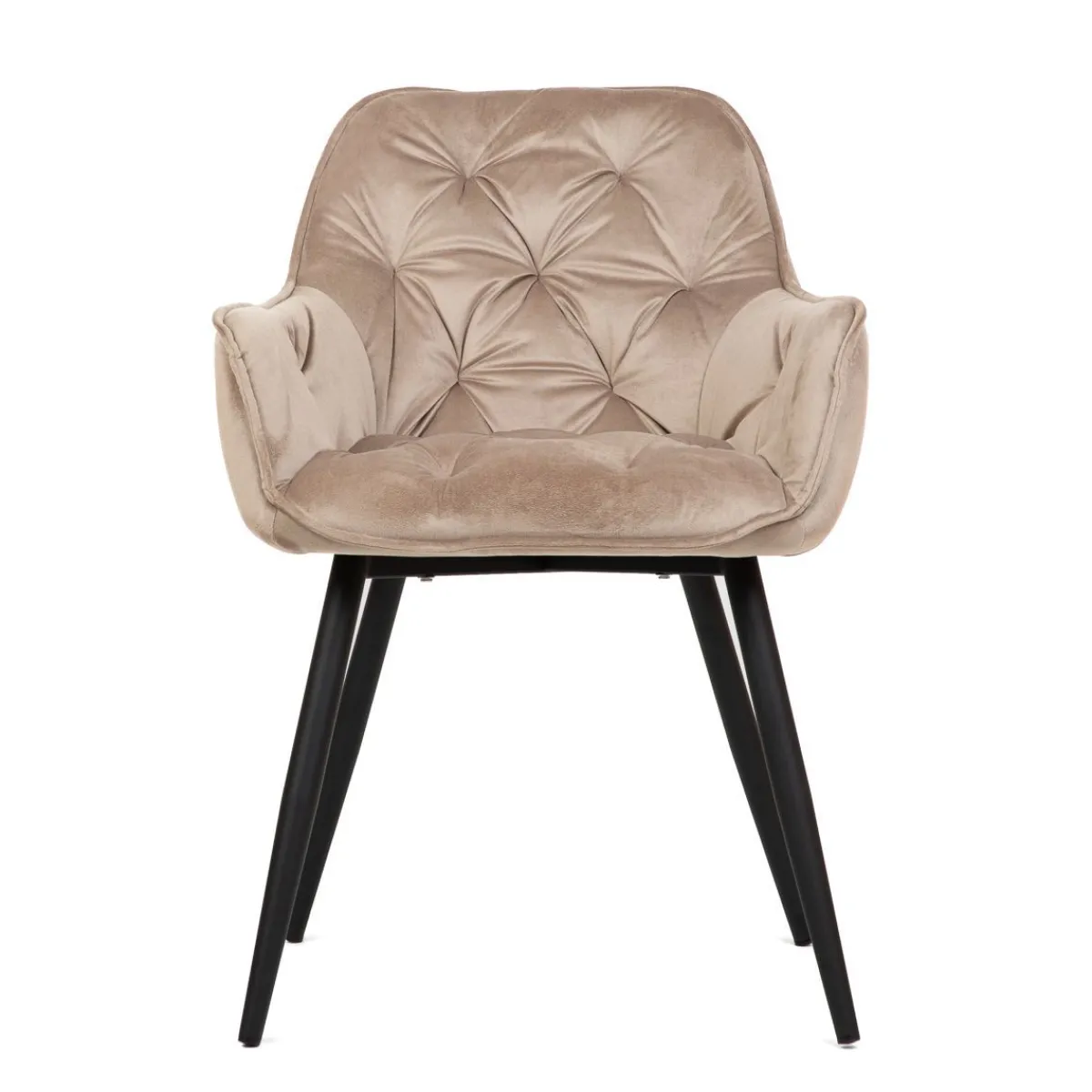 HOMLA Krzeslo Flossi Welurowe Bezowe 57X63X84 Cm