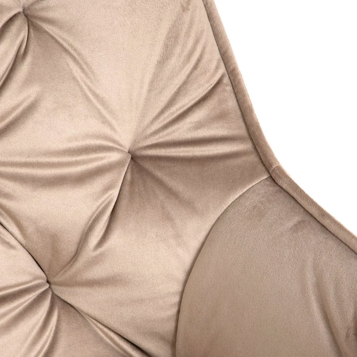 HOMLA Krzeslo Flossi Welurowe Bezowe 57X63X84 Cm