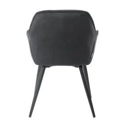 HOMLA Krzeslo Flossi Welurowe Czarne 57X63X84 Cm