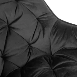 HOMLA Krzeslo Flossi Welurowe Czarne 57X63X84 Cm