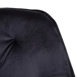 HOMLA Krzeslo Flossi Welurowe Obrotowe Czarne 57X65X90 Cm