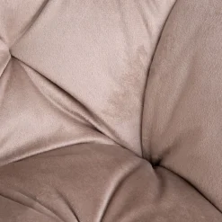 HOMLA Krzeslo Flossi Welurowe Obrotowe Bezowe 57X65X90 Cm