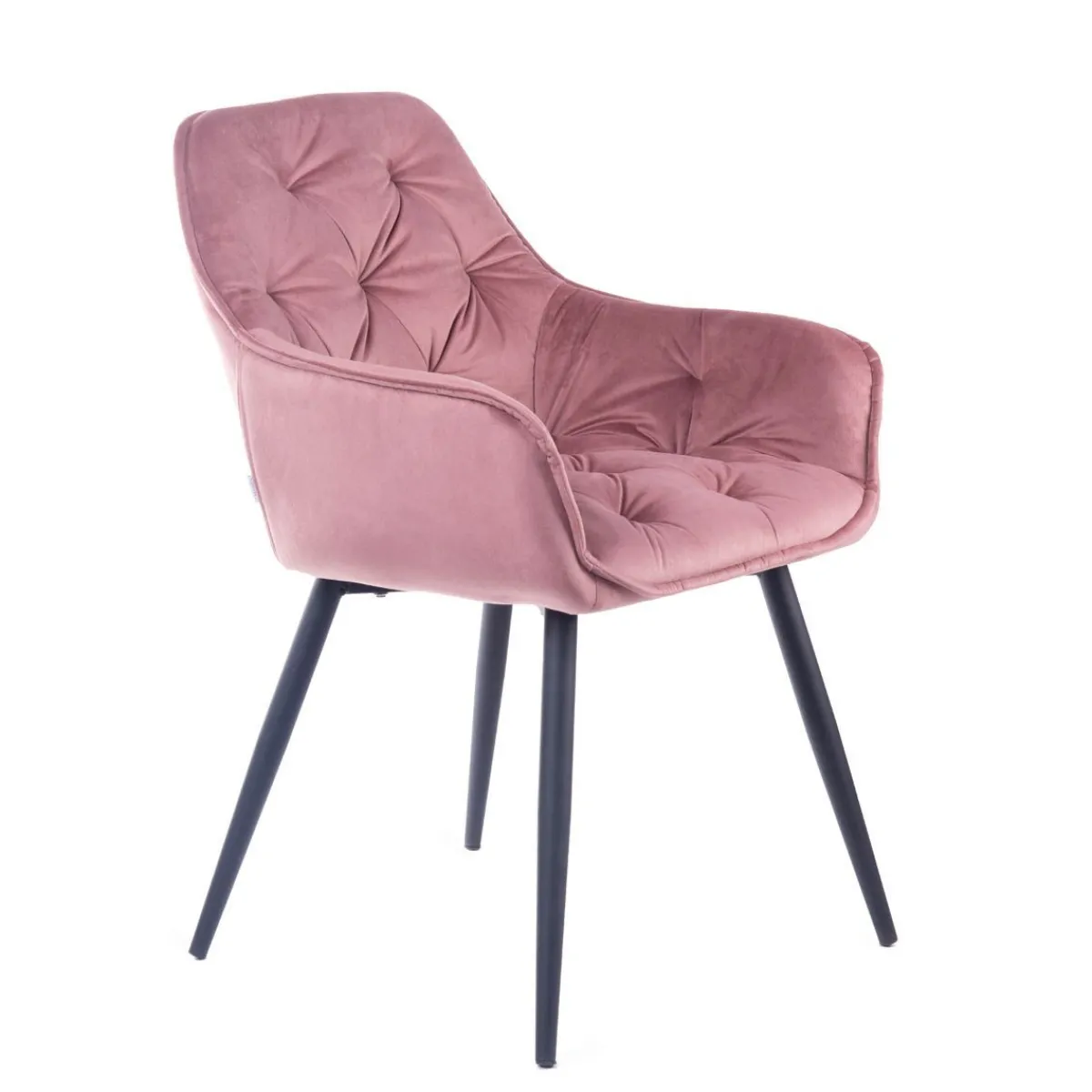 HOMLA Krzeslo Flossi Welurowe Rozowe 57X63X84 Cm