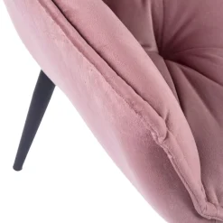 HOMLA Krzeslo Flossi Welurowe Rozowe 57X63X84 Cm