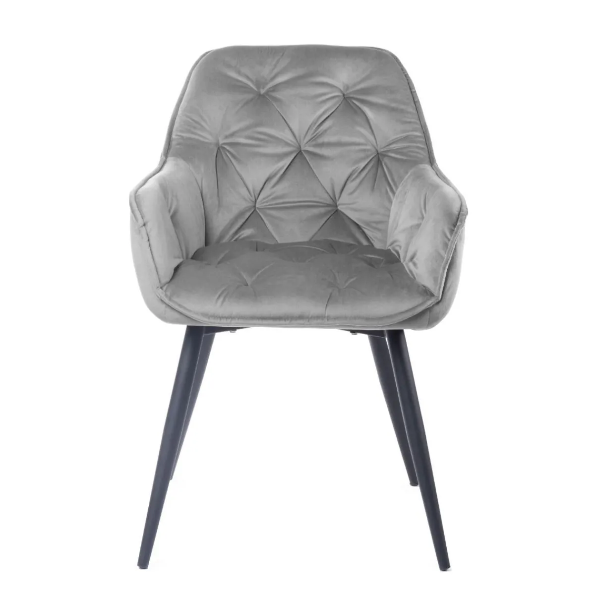 HOMLA Krzeslo Flossi Welurowe Szare 57X63X84 Cm