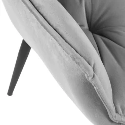 HOMLA Krzeslo Flossi Welurowe Szare 57X63X84 Cm