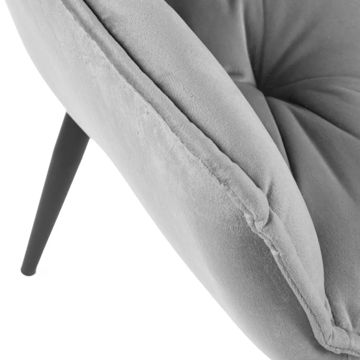 HOMLA Krzeslo Flossi Welurowe Szare 57X63X84 Cm