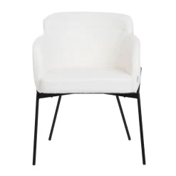 HOMLA Krzeslo Fluffy Ecru W Tkaninie Teddy 57X60X78 Cm