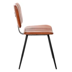 HOMLA Krzeslo Gladio W Obiciu Ze Skory Bawolej Brazowe 47X51X82 Cm