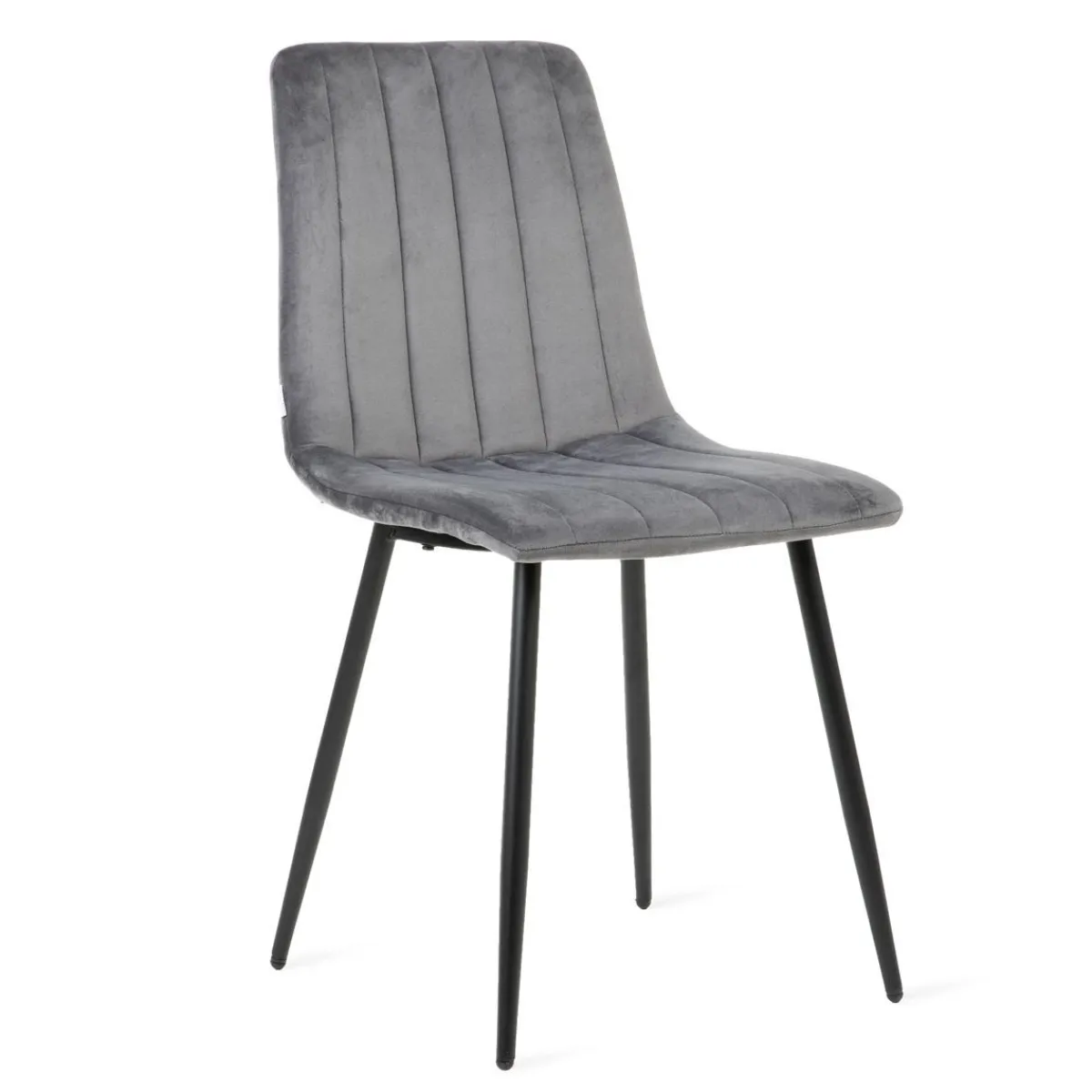 HOMLA Krzeslo Golick Welurowe Ciemnoszare 44X57X88 Cm