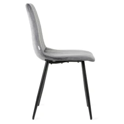 HOMLA Krzeslo Golick Welurowe Ciemnoszare 44X57X88 Cm