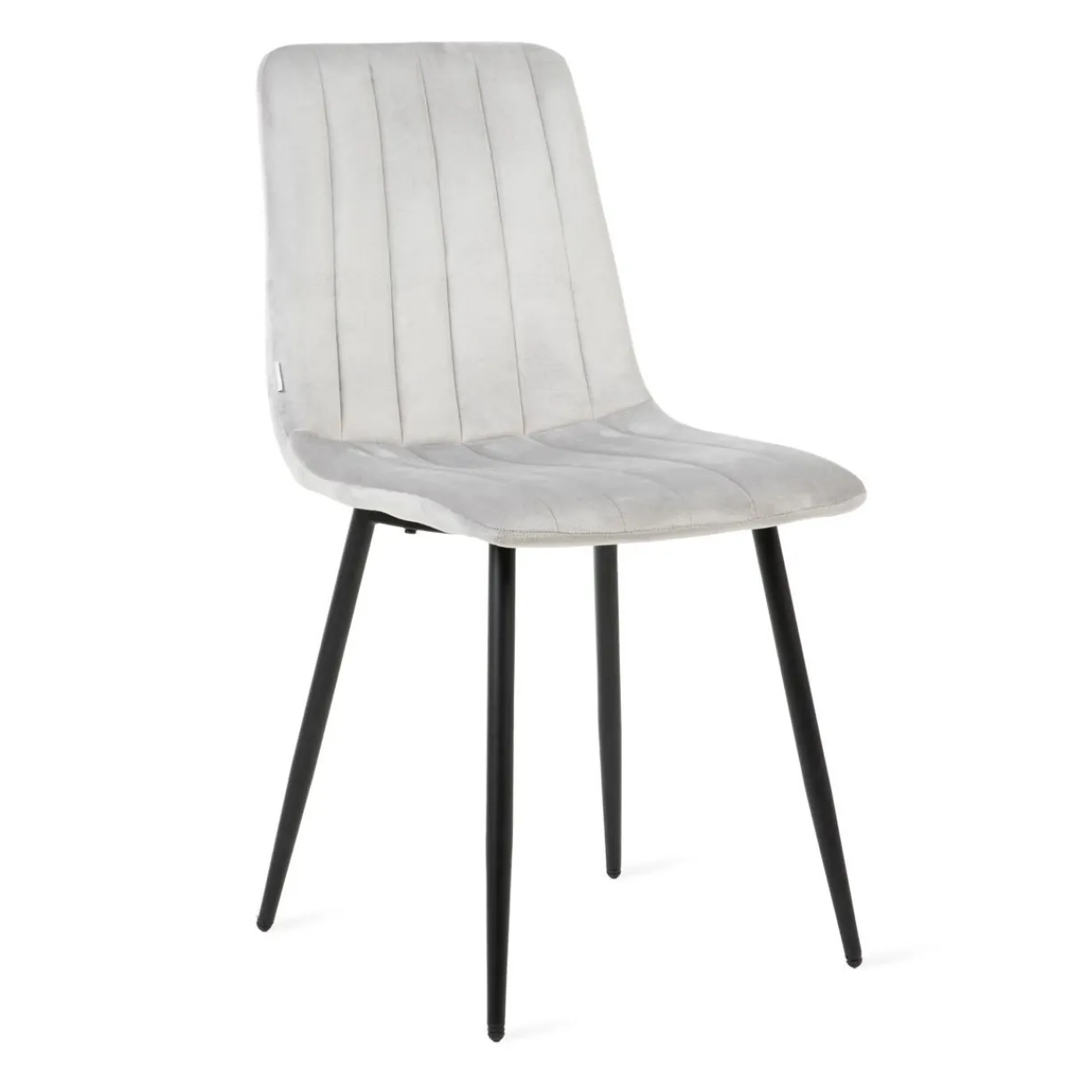 HOMLA Krzeslo Golick Welurowe Jasnoszare 44X57X88 Cm