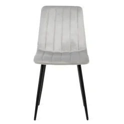 HOMLA Krzeslo Golick Welurowe Jasnoszare 44X57X88 Cm