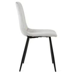 HOMLA Krzeslo Golick Welurowe Jasnoszare 44X57X88 Cm