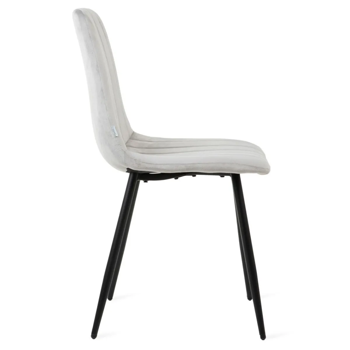 HOMLA Krzeslo Golick Welurowe Jasnoszare 44X57X88 Cm