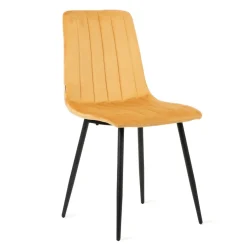 HOMLA Krzeslo Golick Welurowe Musztardowe 44X57X88 Cm