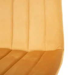 HOMLA Krzeslo Golick Welurowe Musztardowe 44X57X88 Cm