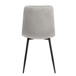 HOMLA Krzeslo Gunhild Welurowe Jasnoszare 44X57X88 Cm