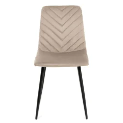 HOMLA Krzeslo Gunhild Welurowe Bezowe 44X57X88 Cm