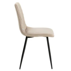 HOMLA Krzeslo Gunhild Welurowe Bezowe 44X57X88 Cm