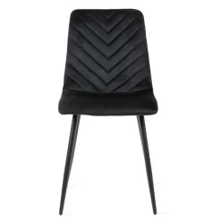 HOMLA Krzeslo Gunhild Welurowe Czarne 44X57X88 Cm