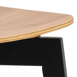 HOMLA Krzeslo Haveri! Drewniane Czarne-Naturalne 55X45X79,5 Cm