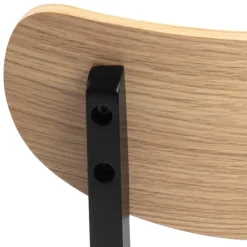 HOMLA Krzeslo Haveri! Drewniane Czarne-Naturalne 55X45X79,5 Cm