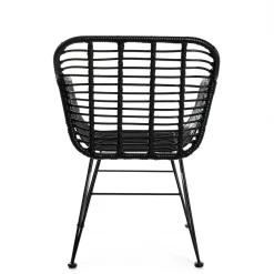 HOMLA Krzeslo Jardin Plecione Czarne 57X62X81 Cm