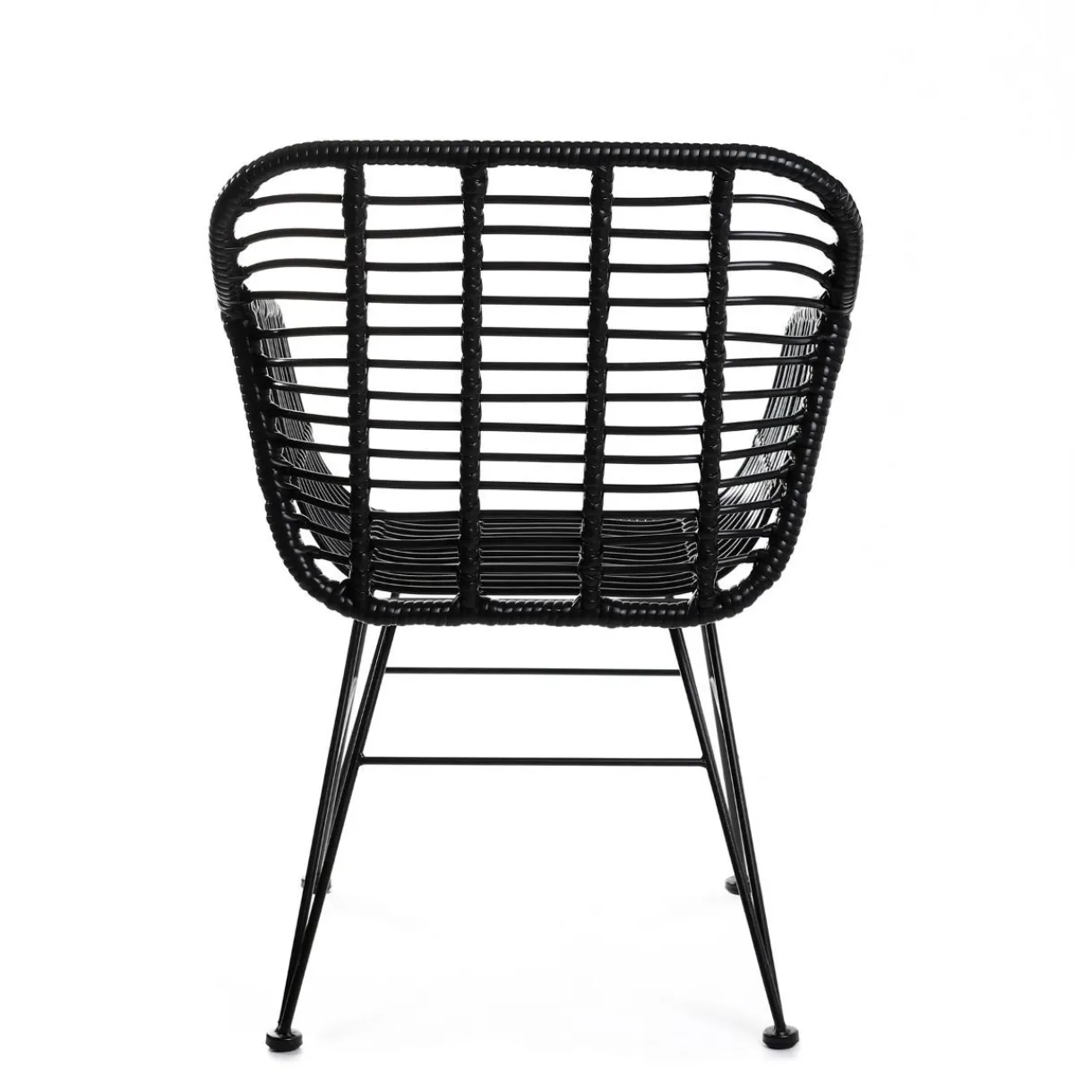 HOMLA Krzeslo Jardin Plecione Czarne 57X62X81 Cm