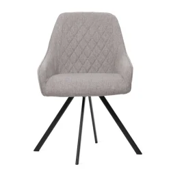 HOMLA Krzeslo Laurent Obrotowe Welurowe Bezowe 54X55X85 Cm, Sh: 50Cm