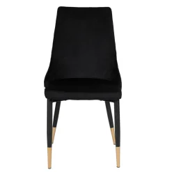 HOMLA Krzeslo Logan Welurowe Czarne 44X44X92 Cm