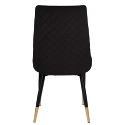 HOMLA Krzeslo Logan Welurowe Czarne 44X44X92 Cm