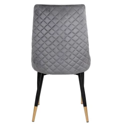 HOMLA Krzeslo Logan Welurowe Szare 44X44X92 Cm