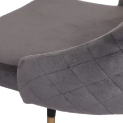 HOMLA Krzeslo Logan Welurowe Szare 44X44X92 Cm