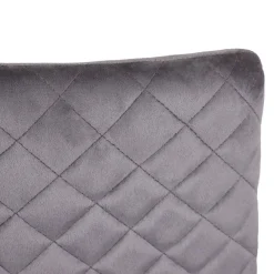 HOMLA Krzeslo Logan Welurowe Szare 44X44X92 Cm