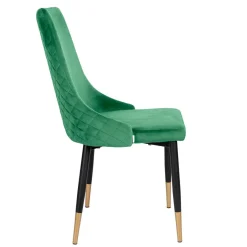 HOMLA Krzeslo Logan Welurowe Zielone 44X44X92 Cm