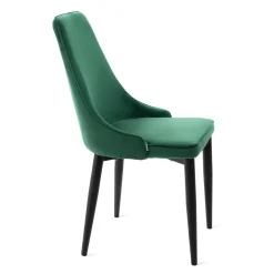 HOMLA Krzeslo Louis Ribbon Welurowe Zielone 44X59X88 Cm