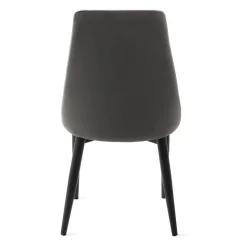 HOMLA Krzeslo Louis Ribbon Welurowe Szare 44X59X88 Cm