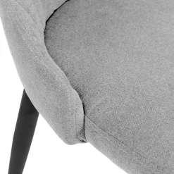 HOMLA Krzeslo Louis W Tkaninie Jasnoszare 44X59X88 Cm