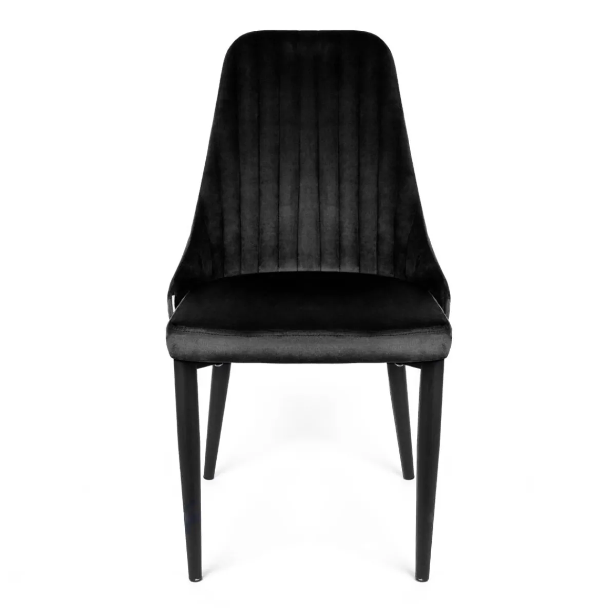 HOMLA Krzeslo Louis Welurowe Czarne 44X59X88 Cm