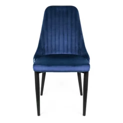 HOMLA Krzeslo Louis Welurowe Granatowe 44X59X88 Cm