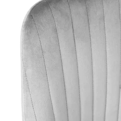 HOMLA Krzeslo Louis Welurowe Szare 44X59X88 Cm