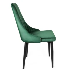 HOMLA Krzeslo Louis Welurowe Zielone 44X59X88 Cm