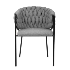 HOMLA Krzeslo Merle Ciemnoszare 57X59X78 Cm