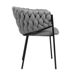 HOMLA Krzeslo Merle Ciemnoszare 57X59X78 Cm