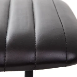 HOMLA Krzeslo Nerea W Obiciu Ze Skory Bawolej Czarne 50X39X65 Cm