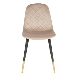 HOMLA Krzeslo Noir Welurowe Bezowe 44X52X85Cm